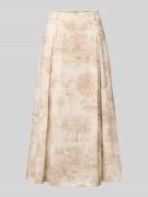 SEDUCTIVE Midirock im Allover-Look Modell 'PALMIRA' in Beige, Größe 34