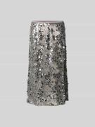 BAUM & PFERDGARTEN Midirock mit Allover-Pailettenbesatz in Silber, Grö...