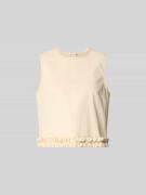 BAUM & PFERDGARTEN Regular Fit Top on Denim-Optik in Sand, Größe 34