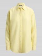 Lauren Ralph Lauren Regular Fit Leinenbluse in Hellgelb, Größe L
