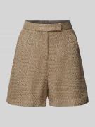 MORE Wide Leg Shorts in Bouclé-Optik in Camel, Größe 38