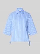 Liu Jo White Relaxed Fit Bluse mit 3/4-Arm in Hellblau, Größe 32