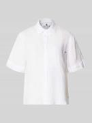 Tommy Hilfiger Loose Fit Leinenbluse mit Brusttasche in Weiss, Größe L