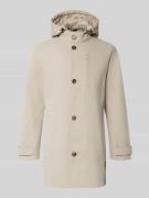 Tom Tailor Regular Fit Parka mit Kapuze in Offwhite Melange, Größe L