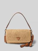 Guess Shoulder Bag in Flecht-Optik Modell 'OFELIA' in Cognac, Größe 1