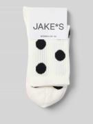 Jake*s Casual Socken im Allover-Look im 2er-Pack in Weiss, Größe 35-38