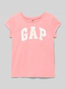 GAP T-Shirt mit Logo und Rundhalsausschnitt in Rosa, Größe 104
