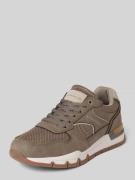 Tom Tailor Low Top Sneaker mit Mesh-Einsatz in Taupe, Größe 40