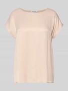 More & More T-Shirt mit U-Boot-Ausschnitt in Sand, Größe 46