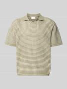 Jack & Jones Regular Fit Poloshirt mit V-Ausschnitt in Mint, Größe L