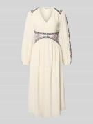 Bash Regular Fit Midikleid aus reiner Viskose Modell 'Tina' in Offwhit...