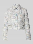 Rich & Royal Regular Fit Blazer in Bouclé-Optik in Hellblau, Größe 34