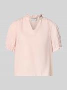 Neo Noir Blusenshirt aus Leinen-Baumwoll-Mix Modell 'Odesa' in Rosa, G...