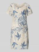 ZABAIONE Knielanges Kleid aus Leinen-Mix Modell 'Sa44idaa' in Beige, G...