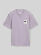 Tom Tailor Denim Relaxed Fit T-Shirt aus reiner Baumwolle in Flieder, ...