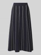 Liu Jo White Strickrock aus Viskose-Mix mit elastischem Bund in Marine...