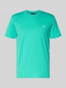 Emporio Armani T-Shirt mit Logo-Patch und Rundhalsausschnitt in Tuerki...