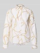 Gant Regular Fit Bluse im Allover-Look in Ecru, Größe 34