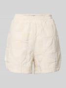 ICHI Bermudas mit elastischem Bund Modell 'NABI' in Offwhite, Größe L