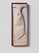 Wilvorst Krawatten-Set mit Einstecktuch in Geschenkbox in Beige, Größe...