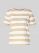 More & More T-Shirt mit Viskose-Anteil und Rundhalsausschnitt in Beige...