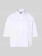 More & More Hemdbluse mit Brusttasche und Kentkragen in Weiss, Größe 3...