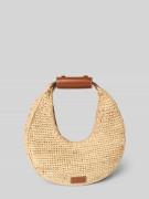 Staud Handtasche mit Tragehenkel Modell 'MOON RAFFIA TOTE BAG' in Beig...