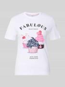 Only Shaped Fit T-Shirt aus reiner Baumwolle Modell 'KITA' in Weiss, G...