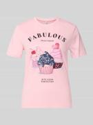 Only Shaped Fit T-Shirt aus reiner Baumwolle Modell 'KITA' in Rosa, Gr...