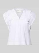 Neo Noir Bluse mit Volants Modell 'Jayla' in Weiss, Größe 34