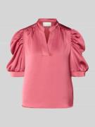 Neo Noir Blusenshirt mit Puffärmeln Modell 'Roella' in Pink, Größe 34