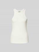 Anine Bing Slim Fit Top aus Viskose-Mix in Beige, Größe L