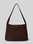 Mango Handtasche aus Rindsleder Modell 'PIRAMIDE' in Dunkelbraun, Größ...