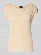 s.Oliver BLACK LABEL Relaxed Fit T-Shirt aus Viskose-Mix in Beige, Grö...