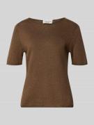Marc O'Polo Regular Fit Pullover aus Baumwoll-Leinen-Mix in Mittelbrau...