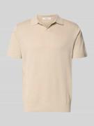 SELECTED HOMME Regular Fit Poloshirt aus Baumwoll-Leinen-Mix Modell 'M...
