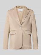 More & More Regular Fit Blazer mit Pattentaschen in Beige, Größe 34