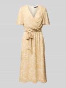 Lauren Ralph Lauren Knielanges Wickelkleid mit V-Ausschnitt Modell 'FI...