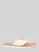 Tommy Hilfiger Zehentrenner mit Logo Applikation in Offwhite, Größe 36