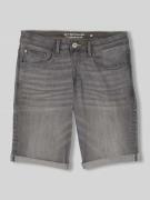 Tom Tailor Regular Fit Jeans Bermudas aus Baumwoll-Mix in Dunkelgrau, ...