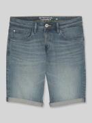 Tom Tailor Regular Fit Jeans Bermudas aus Baumwoll-Mix in Dunkelblau, ...