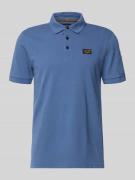 PME Legend Slim Fit Poloshirt mit Logo-Patch in Jeansblau, Größe L