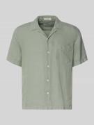 Gant Regular Fit Leinenhemd mit Brusttasche und Label-Stitching in Eis...