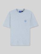 Hugo Blue Regular Fit T-Shirt aus Frottee in Hellblau, Größe L