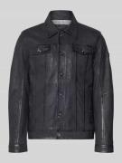 MAURITIUS Lederjacke aus Schafsnubuk mit Brusttaschen Modell 'MEDDO' i...