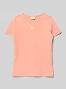 s.Oliver RED LABEL Regular Fit T-Shirt aus Baumwoll-Mix in Apricot, Gr...