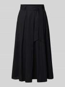 More & More Midirock mit Bindegürtel in Black, Größe 34