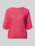 ZABAIONE Strickshirt mit U-Boot-Ausschnitt Modell 'Ho44liday' in Pink,...