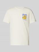 DEUS EX MACHINA T-Shirt mit Label-Motiv-Print Modell 'Overbite' in Off...