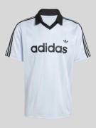 adidas Originals T-Shirt Trikot mit Logo Print in Hellblau, Größe L